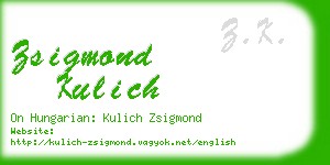 zsigmond kulich business card